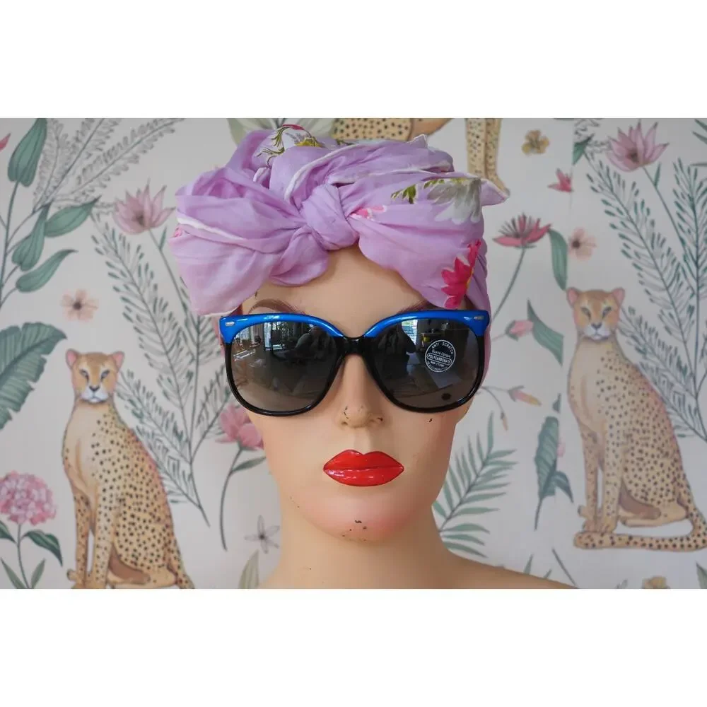 Vintage 1990s Lion in the Sun Sunglasses France Two Tone Retro Festival NOS